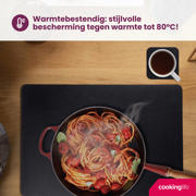 thumbnail: Cookinglife 6 Placemats + 6 Onderzetters - Vegan leer - Zwart