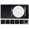 Cookinglife 6 Placemats + 6 Onderzetters - Afwasbaar - Zwart