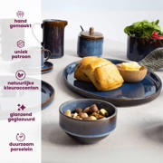 thumbnail: Cosy & Trendy Ontbijtborden / Dessertborden - Quintana Blue ø 22 cm - 4 Stuks