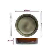 thumbnail: Cosy & Trendy Diepe Borden / Pastaborden - Quintana Green ø 20 cm / H 5.2 cm - 4 Stuks