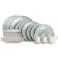 Cosy & Trendy Serviesset Turbolino - Blauw 24-delig / 6 personen - 6 dinerborden, 6 diepe borden, 6 ontbijtborden en 6 mokken