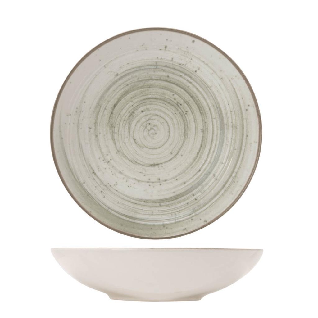 Cosy & Trendy Diepe Borden / Pastaborden Sintra Ivy Green ø 21 cm - 4 Stuks