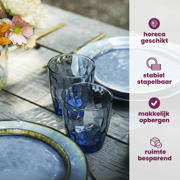 thumbnail: Cosy & Trendy Dinerborden Laguna Blue Grey ø 27 cm - 4 Stuks