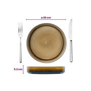 thumbnail: Cosy & Trendy Diepe Borden / Pastaborden - Quintana Amber ø 20 cm / H 5.2 cm - 4 Stuks