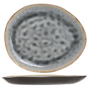 Dinerborden Organic Laguna Blue Grey 27 x 23 cm - 4 Stuks