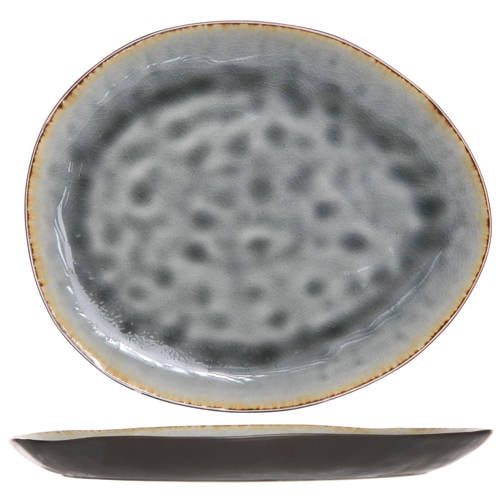 Cosy & Trendy Dinerbord Laguna Blue Grey 27 x 23 cm - 4 Stuks afbeelding