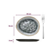 thumbnail: Cosy & Trendy Ontbijtbord Laguna Blue Grey 20 x 16 cm - 4 Stuks