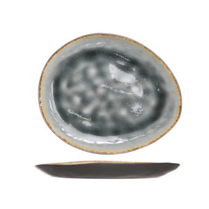 Ontbijtbord Laguna Blue Grey 20 x 16 cm - 4 Stuks 