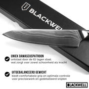 thumbnail: Blackwell Koksmes Japanse stijl - 67 lagen damaststaal - VG10 - 20 cm