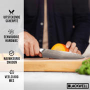 thumbnail: Blackwell Koksmes Japanse stijl - 67 lagen damaststaal - VG10 - 20 cm