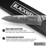 thumbnail: Blackwell Koksmes Japanse stijl - 67 lagen damaststaal - VG10 - 20 cm