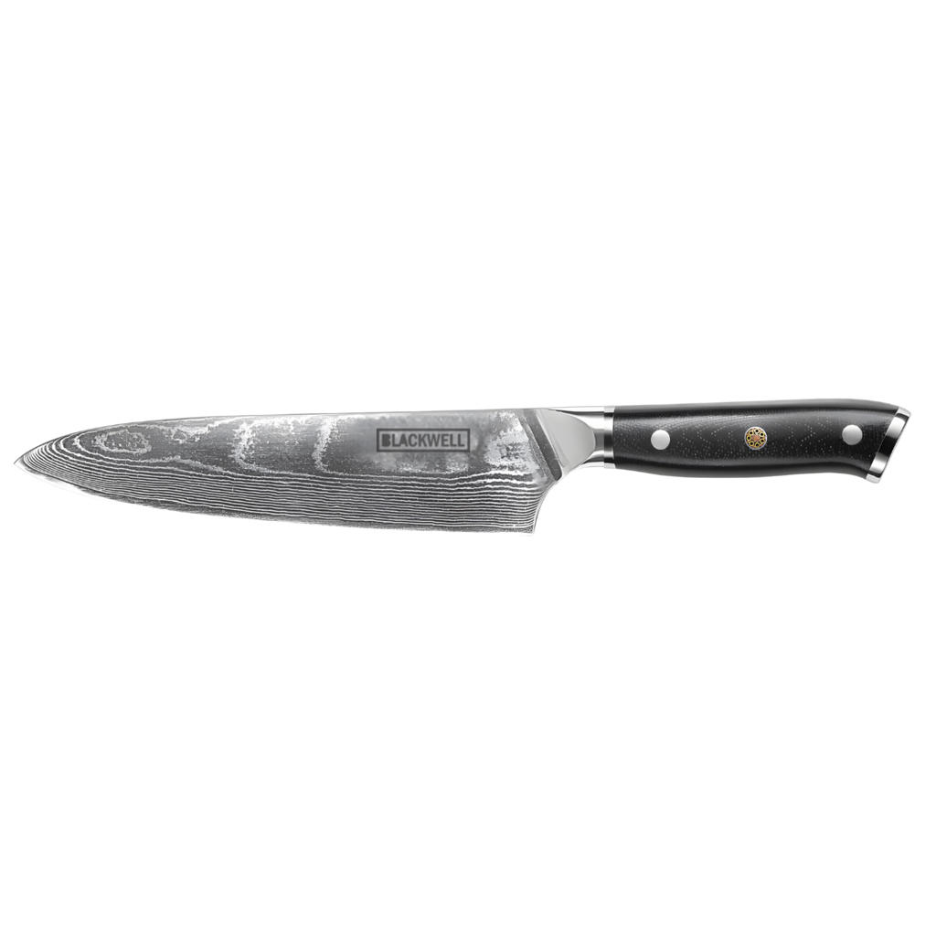 Blackwell Koksmes Japanse stijl - 67 lagen damaststaal - VG10 - 20 cm