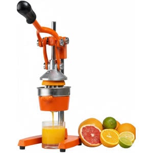 Citruspers - Gietijzer - Hevelmodel - Oranje