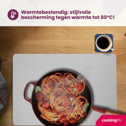 thumbnail: Cookinglife 6 Placemats + 6 Onderzetters - Dubbelzijdig - Vegan leer - Blauw / Grijs