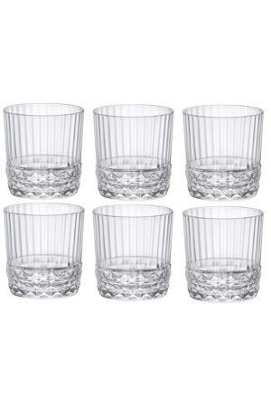 Cocktailglazen / Whiskey Glazen / Waterglazen America 20's - 380 ml - 6 stuks