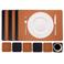 Cookinglife 6 Placemats + 6 Onderzetters - Dubbelzijdig - Afwasbaar - Zwart / Cognac