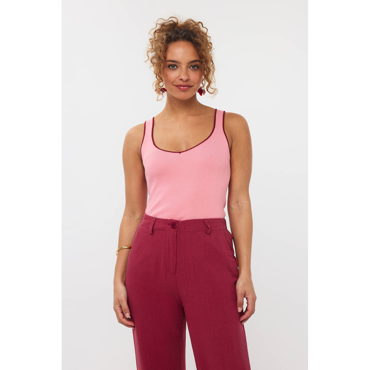YDENCE Dames Tops & T-shirts Knitted Top Lenny Roze
