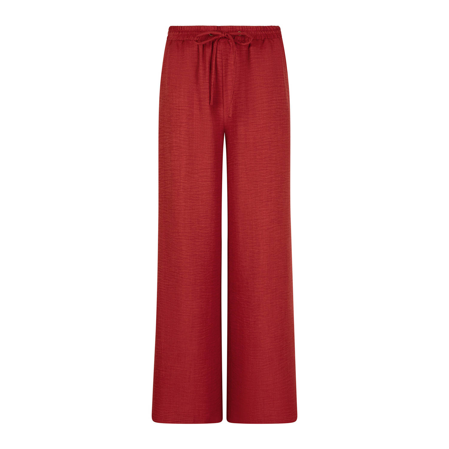 Ydence wide leg regular waist broek rood