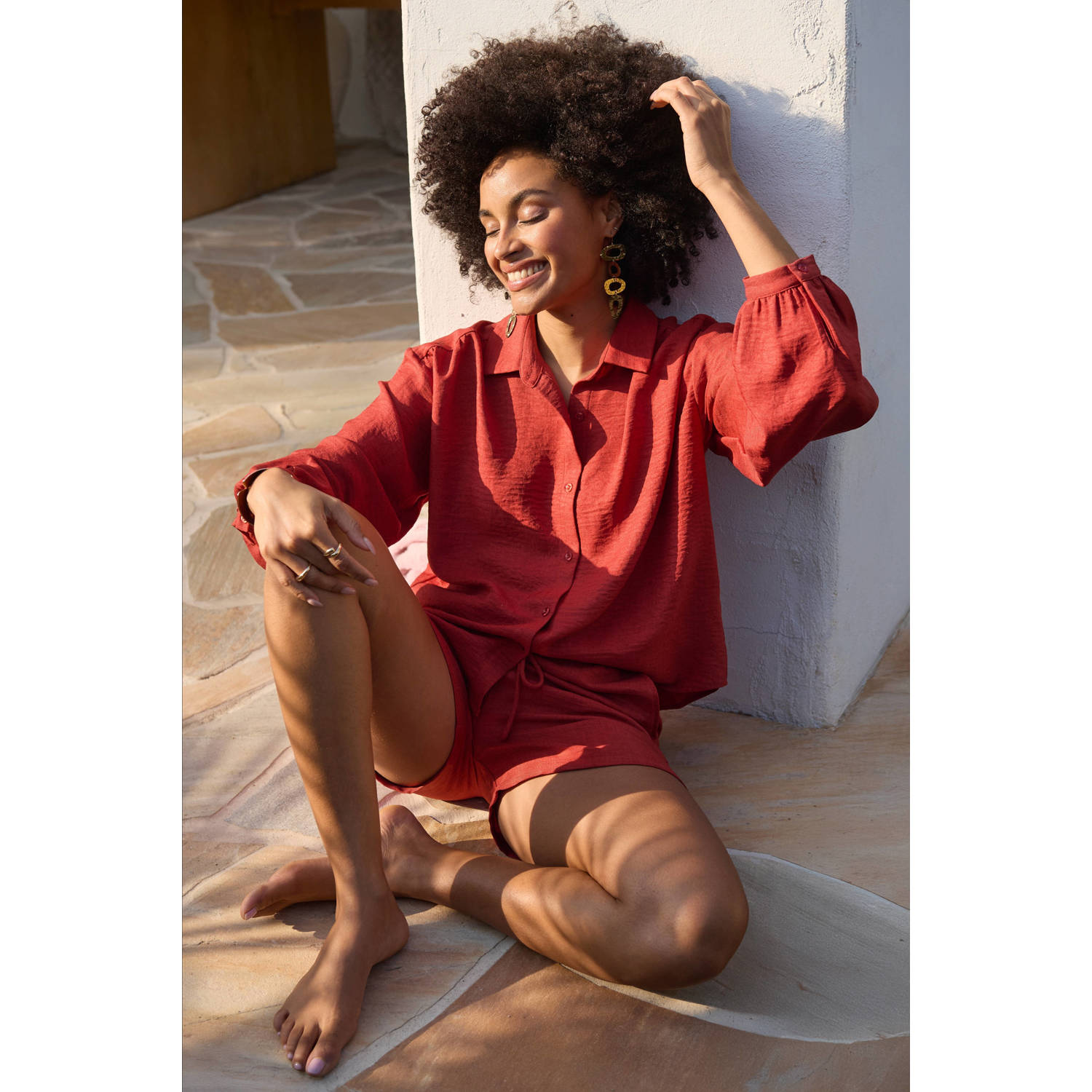 Ydence blouse rood