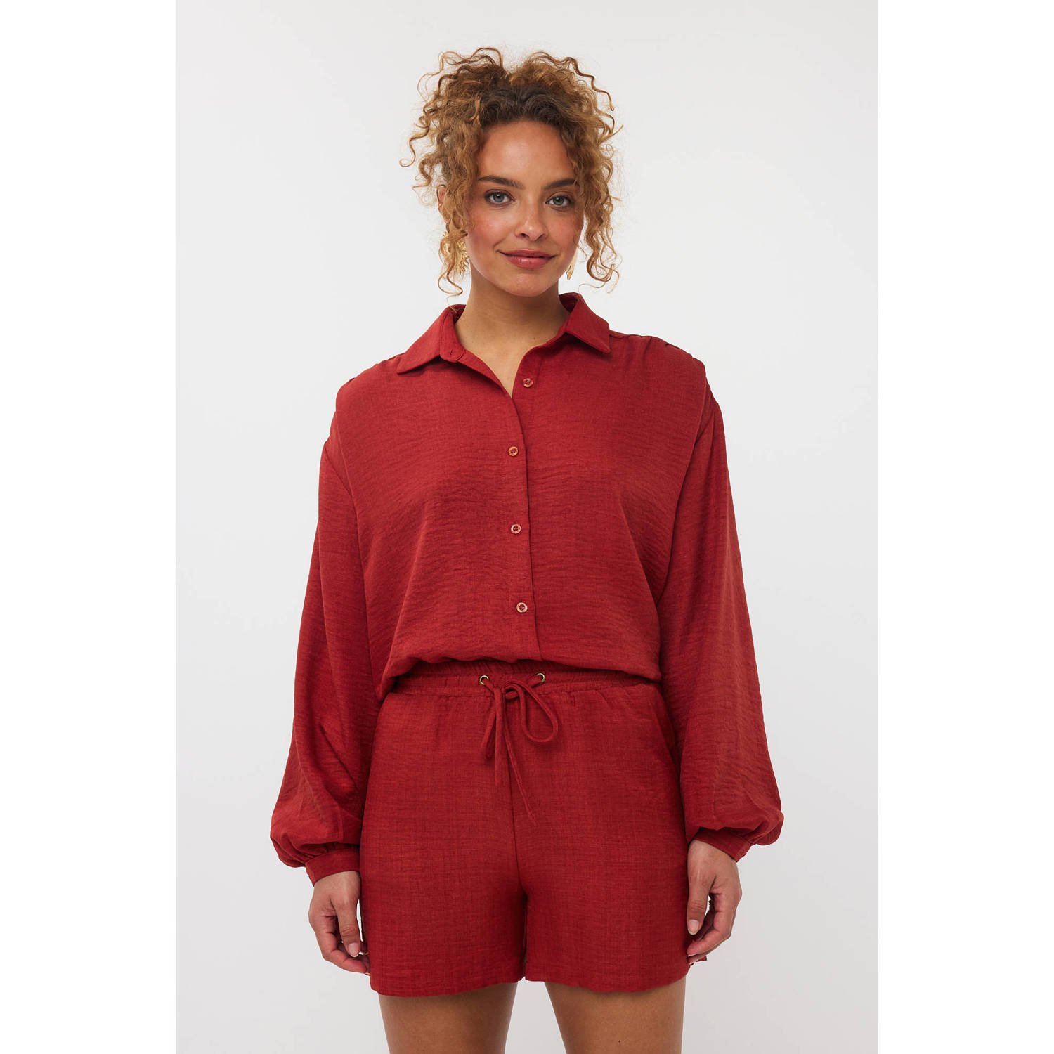 YDENCE Dames Blouses Blouse Fenna Rood
