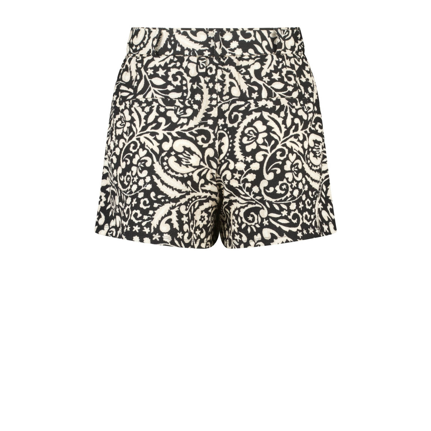 MS Mode straight regular waist casual short zwart