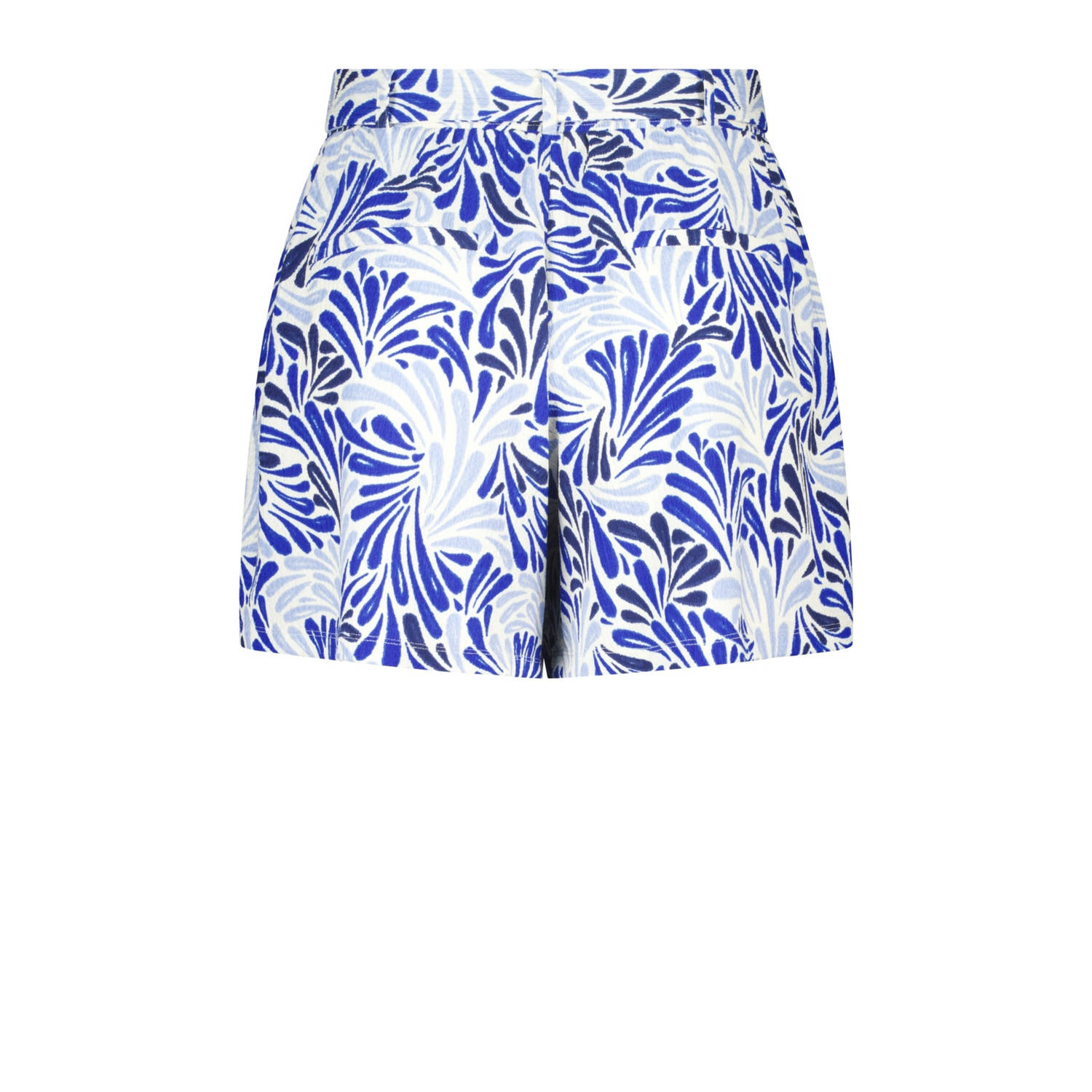 MS Mode straight regular waist casual short blauw