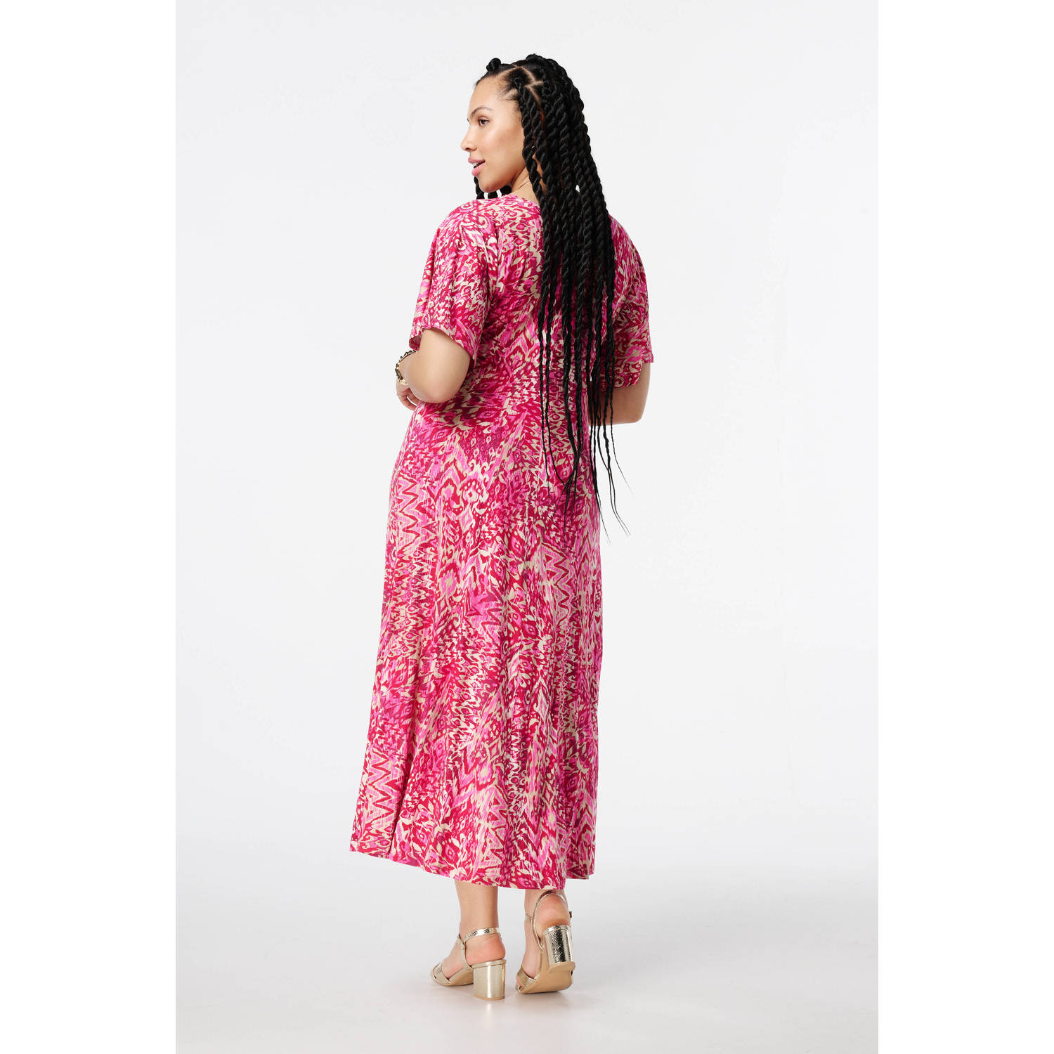 MS Mode maxi jurk roze