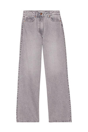 high waist wide leg jeans grey