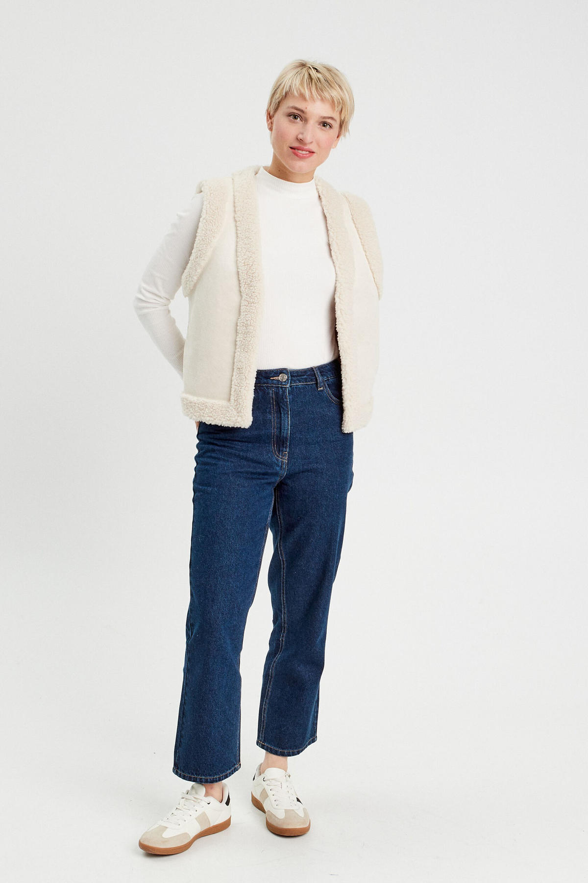 Cache Cache cropped jeans dark blue denim | wehkamp
