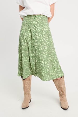 midi rok groen