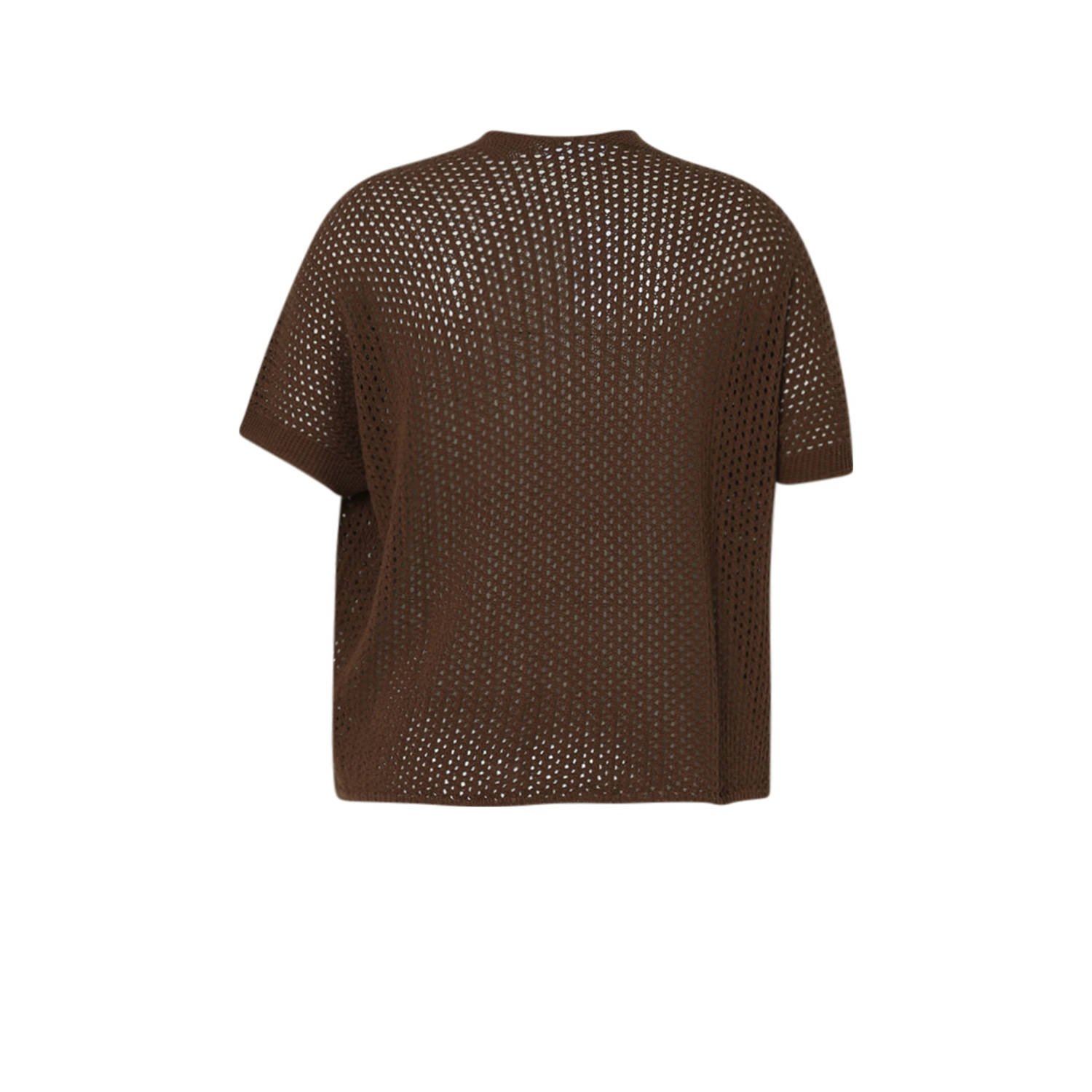 Paprika gebreid vest bruin