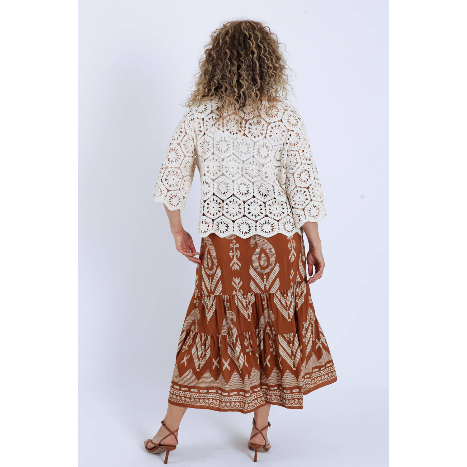 Paprika maxi rok camel