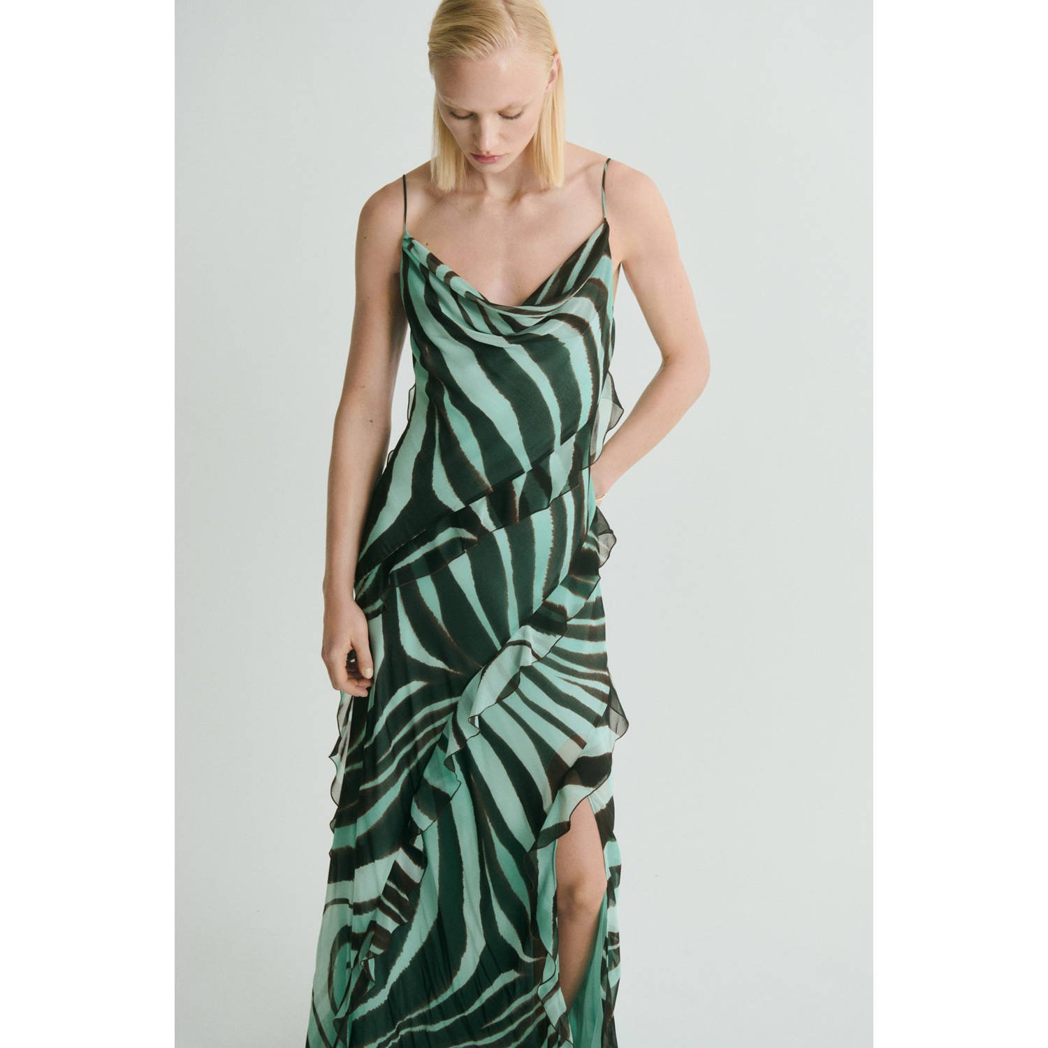 Mango maxi jurk groen