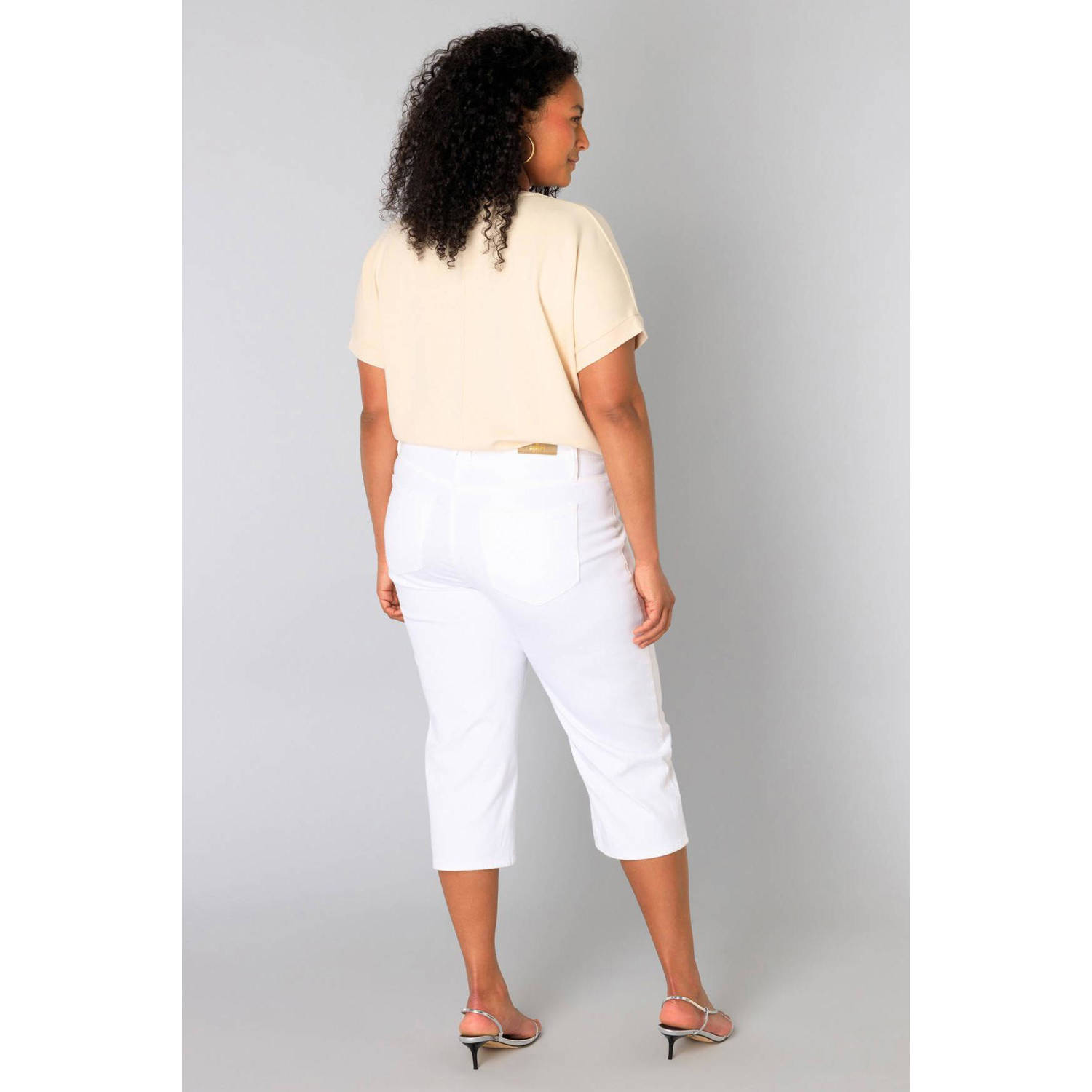 Yesta slim regular waist broek wit