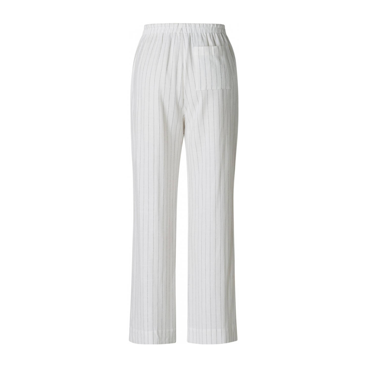 Yesta wide leg regular waist broek wit