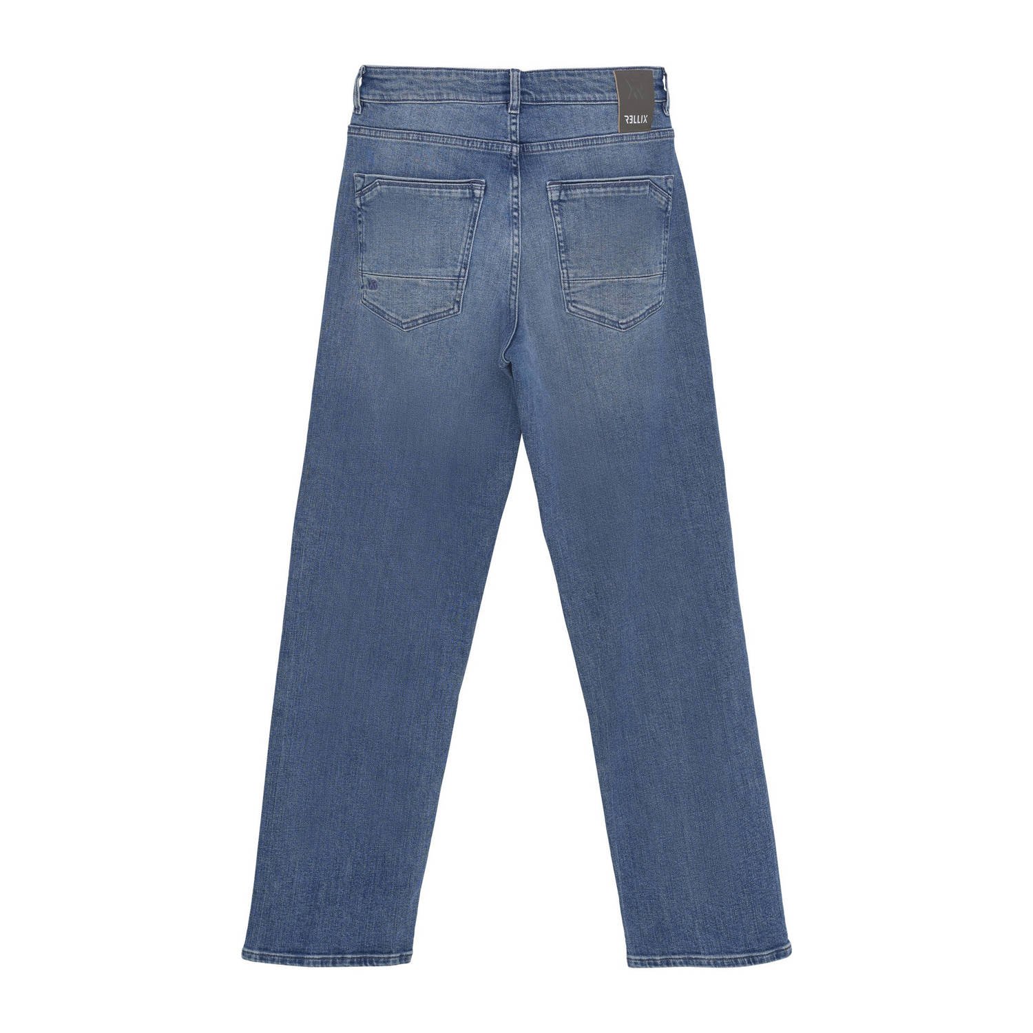 Rellix loose fit straight leg jeans medium blue denim