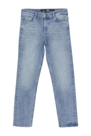 straight leg jeans light blue denim