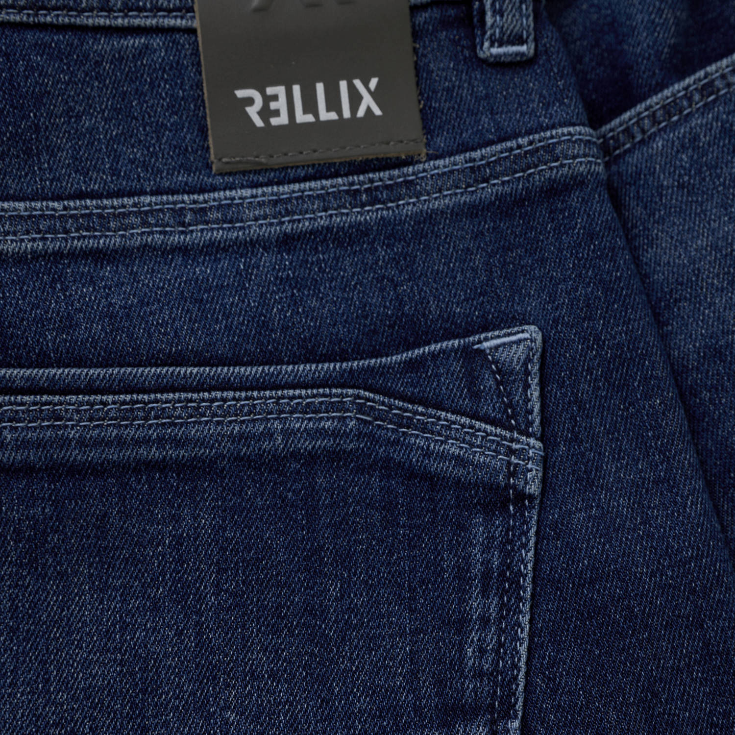 Rellix mom straight leg jeans dark blue denim