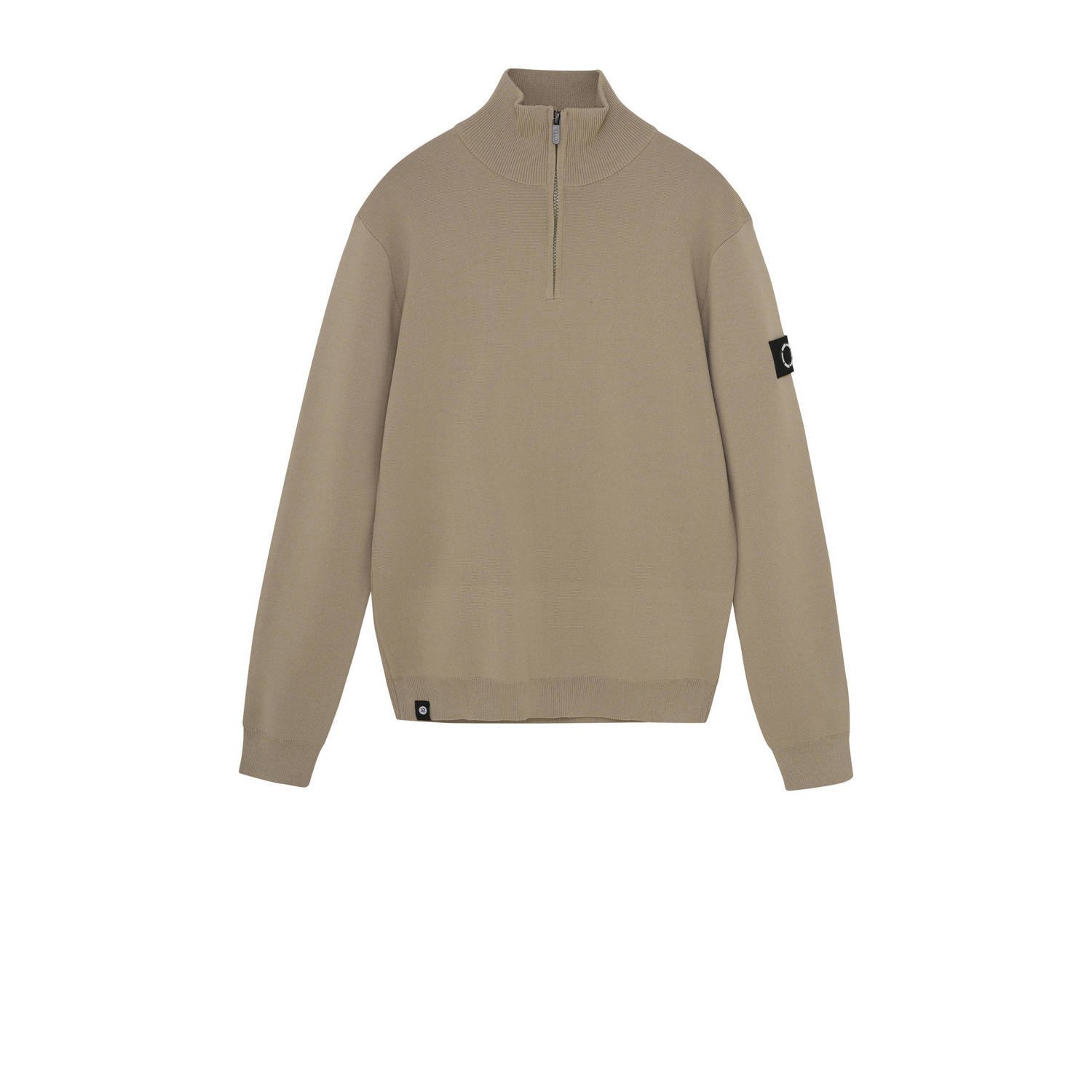 RELLIX Jongens Truien & Vesten Knitwear Zip Collar Bruin