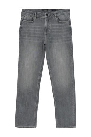 loose fit straight leg jeans grey denim