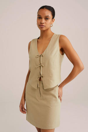 linnen top beige
