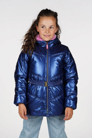 gewatteerde jas blauw