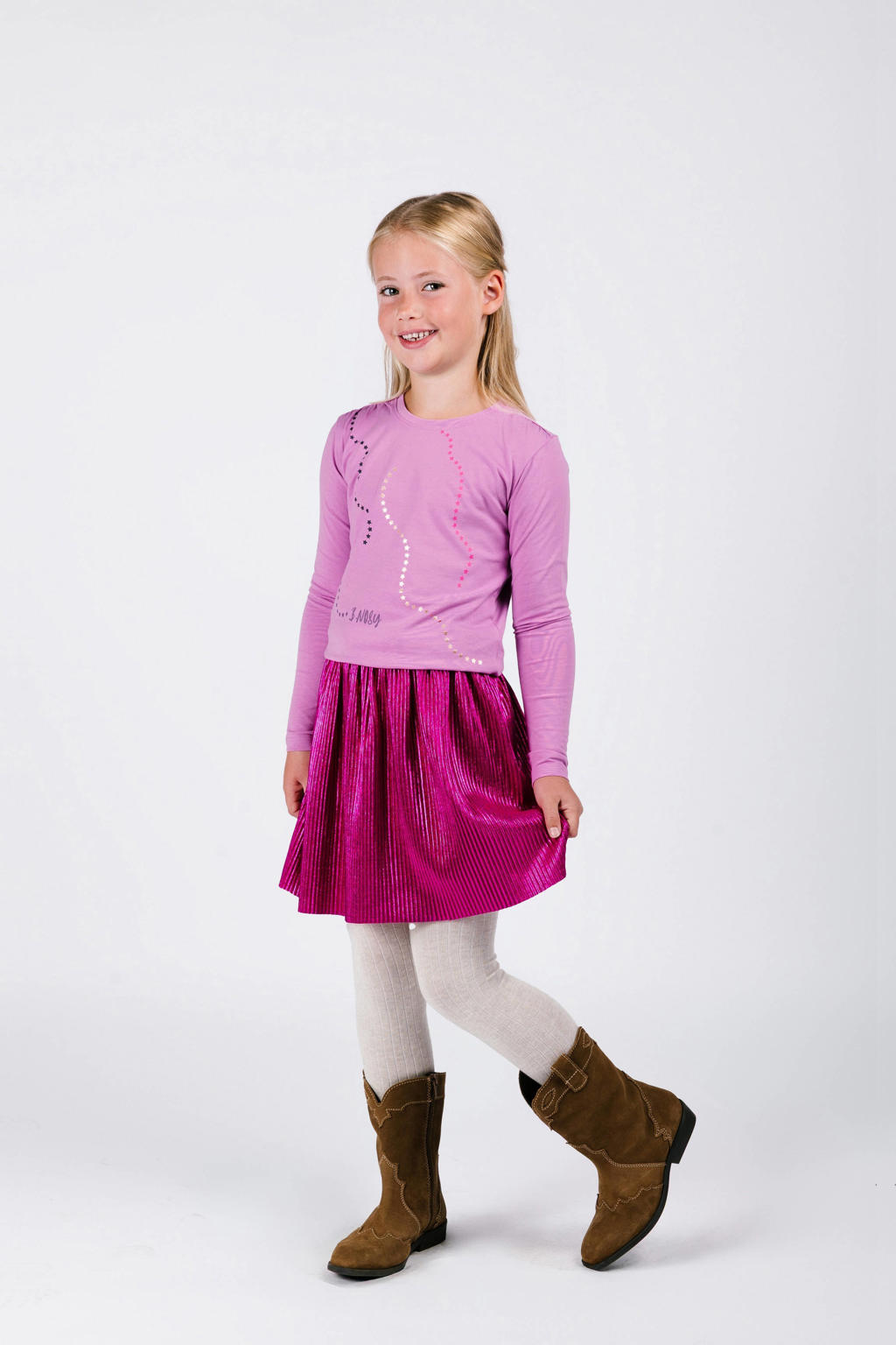 Roze meisjes B.Nosy korte rok gemaakt van polyester en met elastische tailleband