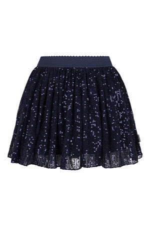 A-lijn rok met pailletten donkerblauw