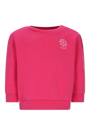 gebloemde sweater roze