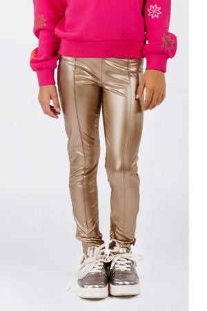 super skinny casual broek goud