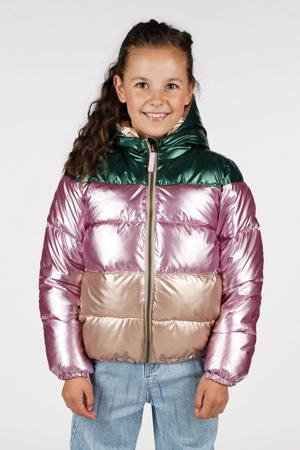 gewatteerde jas roze