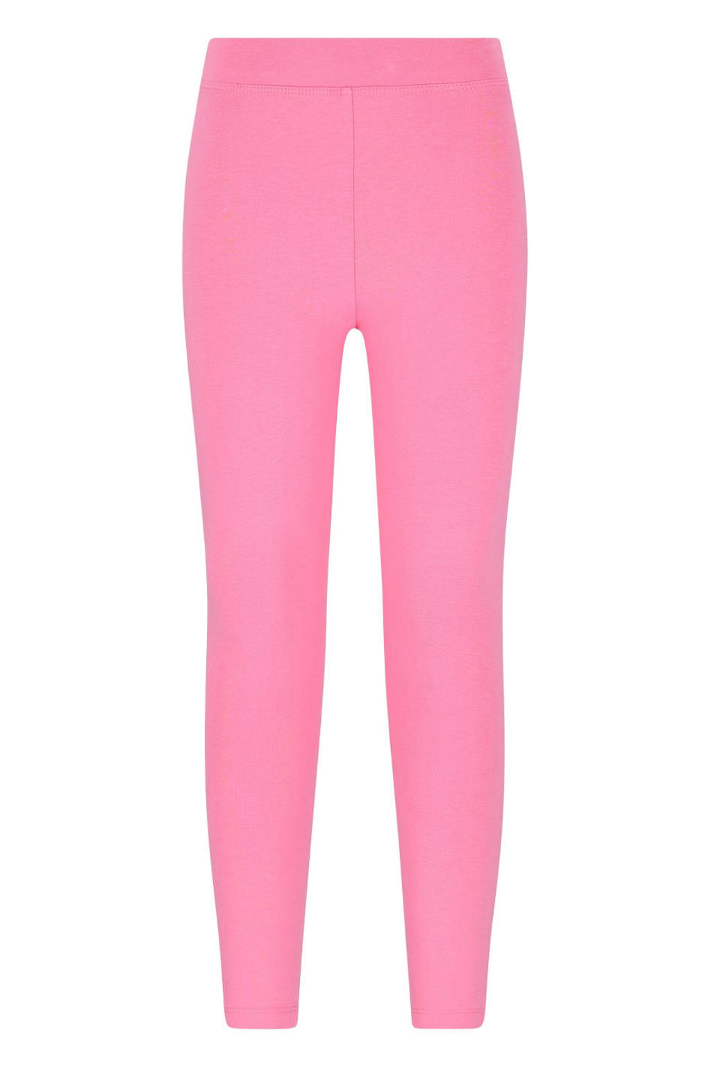Roze meisjes B.Nosy super skinny legging van stretchkatoen met high waist, elastische tailleband en effen