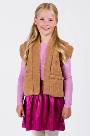 imitatiebont gilet lichtbruin