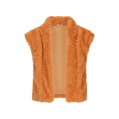 B.Nosy faux fur gilet oranje afbeelding